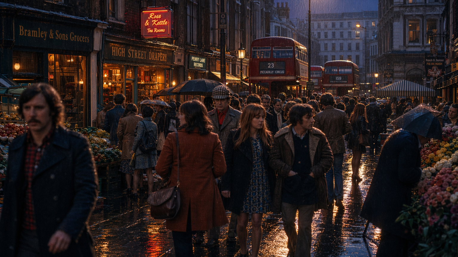 GPT Image 2 雨の街並み雰囲気編集