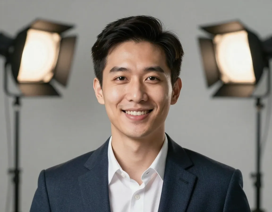 Serious headshot before - Before