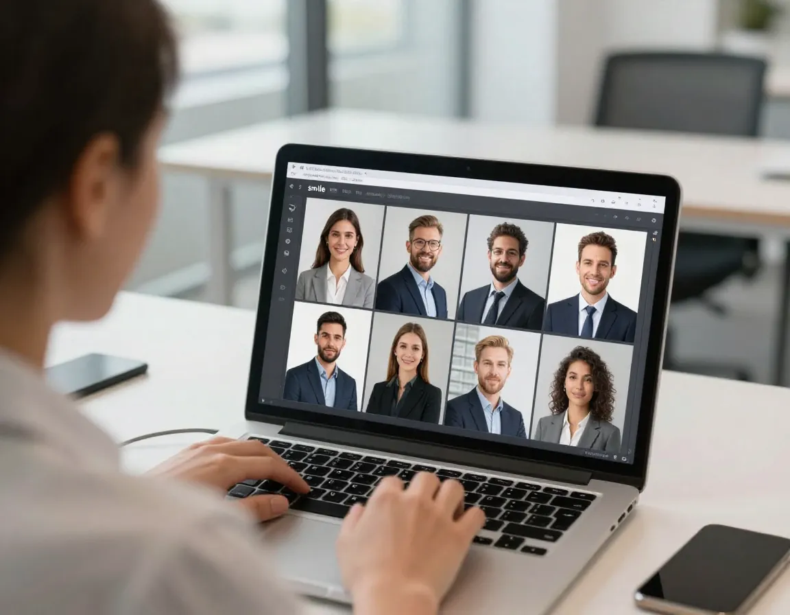 Group portrait before - Before