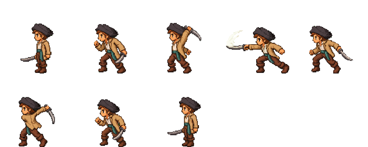 Pixel art attack runtime sprite sheet